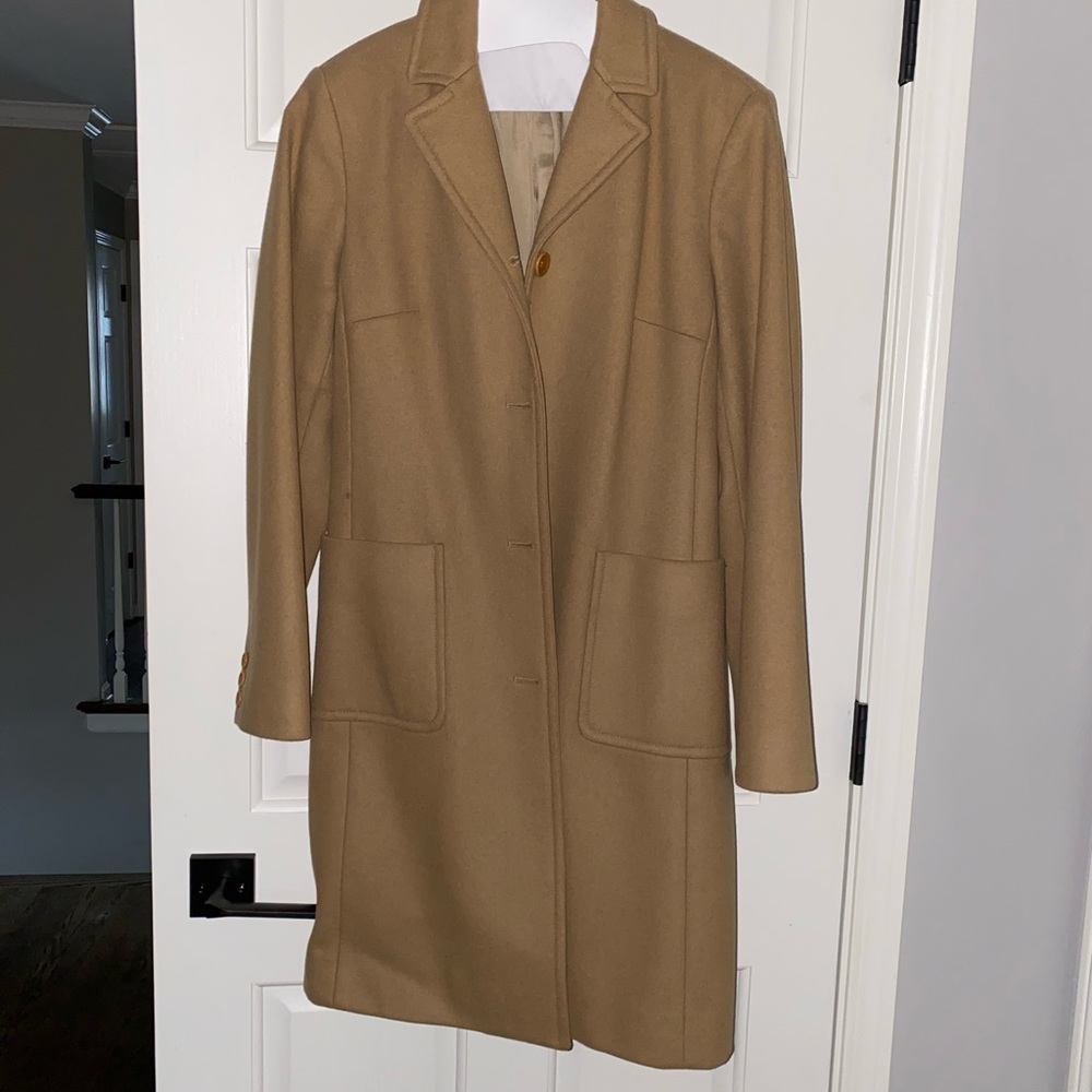 J. Crew small wool tan beige coat